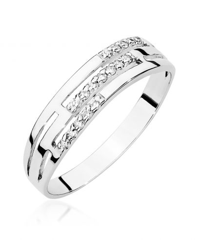 Pierścionek Bonore ze Złota próby 585 z diamentem 0,15 ct