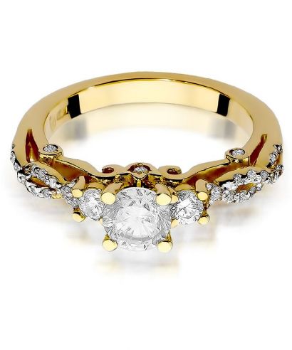 Pierścionek Bonore Crystal Lavaroneze złota próby 585 z diamentem 0,5 ct