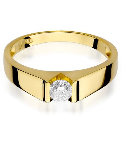 Pierścionek Bonore Elegant Gargnanoze złota próby 585 z diamentem 0,3 ct
