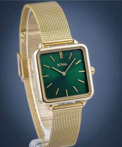 Zegarek damski BOWA Vienna Green Gold Mesh 29