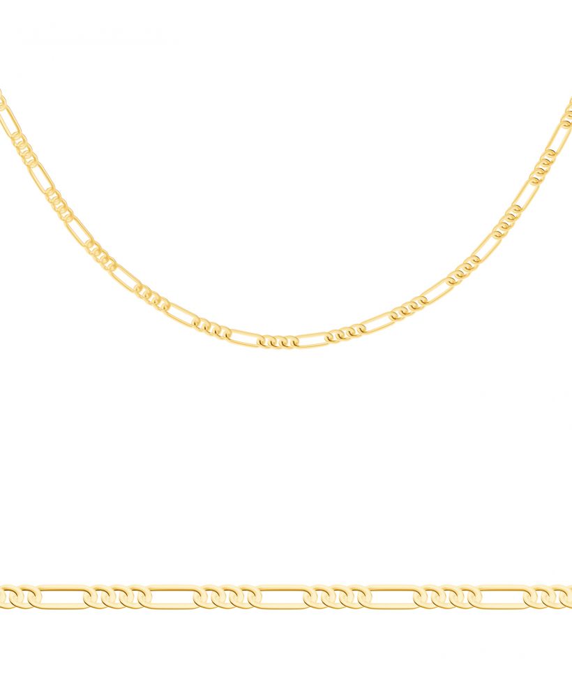 Łańcuszek Bonore Elegant Piozzo45 cm. Splot Figaro ze złota próby 585 o szerokości 1 mm