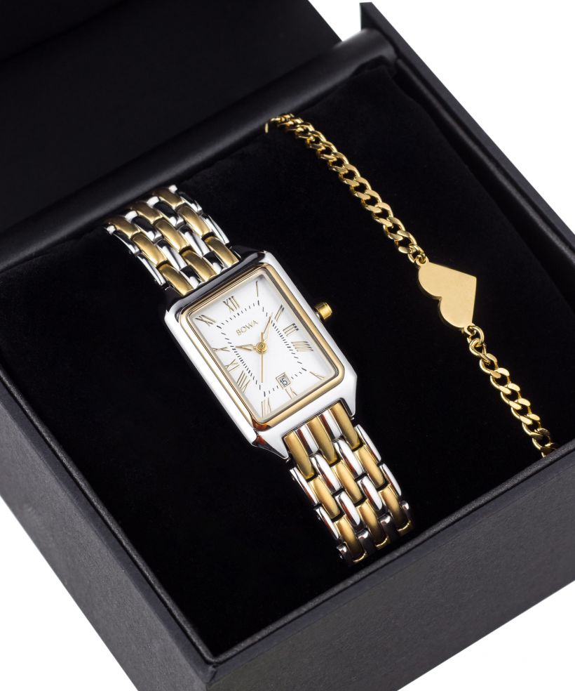 Zegarek damski BOWA Barcelona White Silver-Gold Steel 23 Gift Set