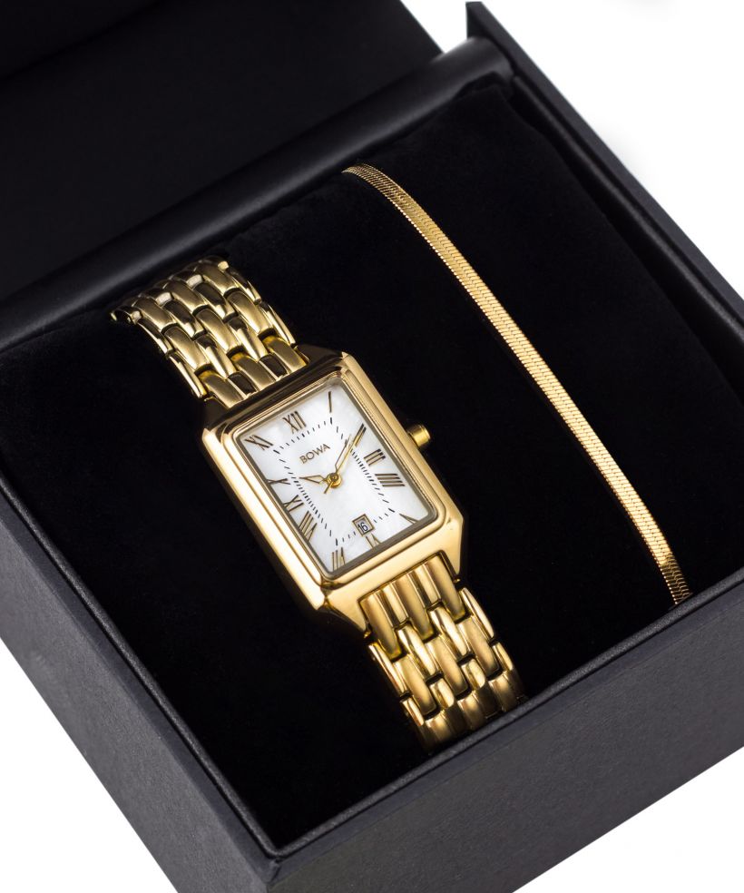 Zegarek damski BOWA Barcelona Pearl Gold Steel 23 Gift Set
