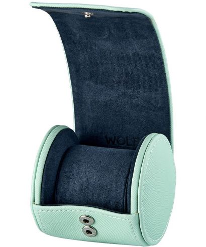 Etui podróżne Wolf Seltzer Single Watch Roll Travel Mint Teal na 1 zegarek
