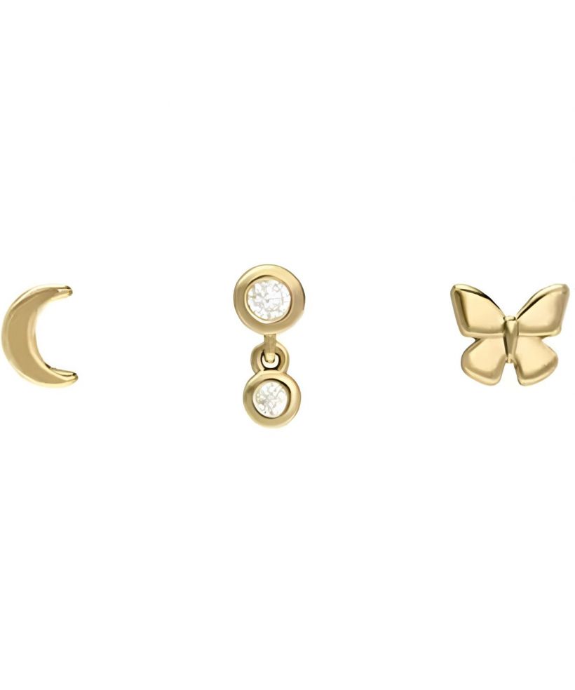 Kolczyki Fossil All Stacked Up Butterfly Earing SET
