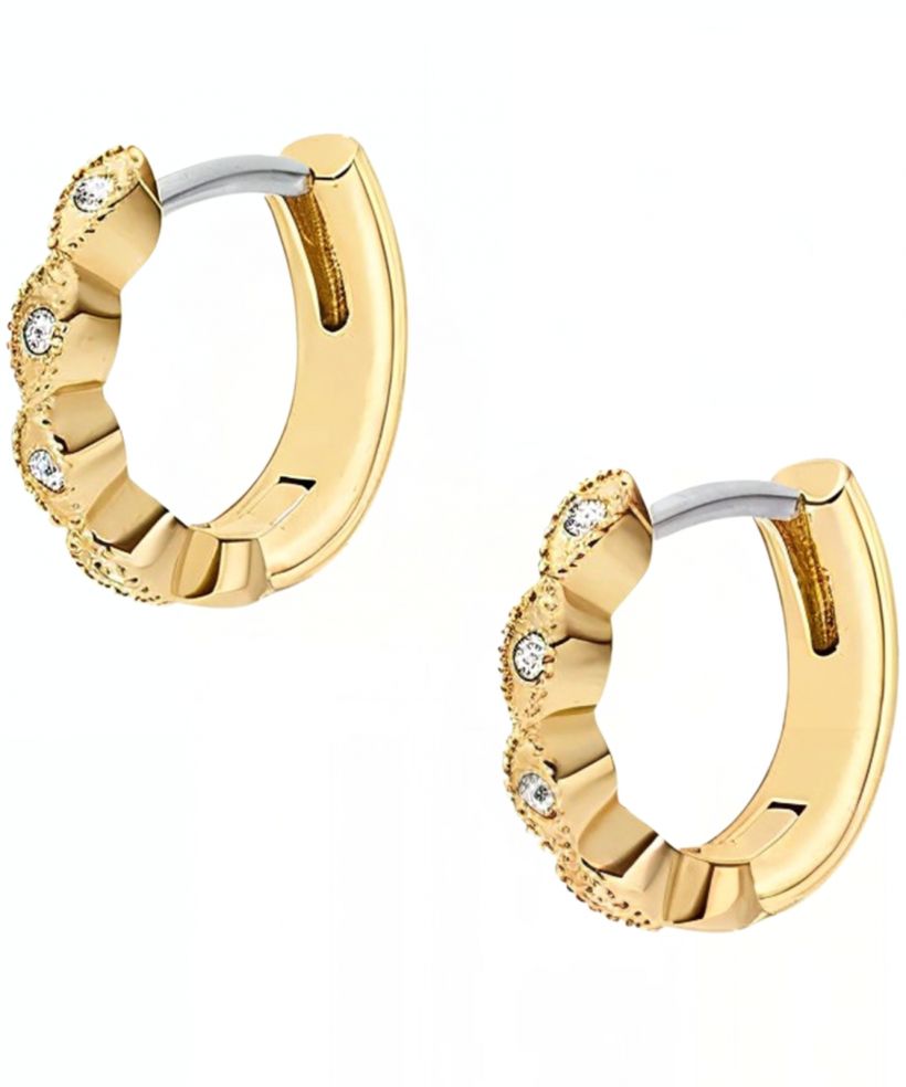 Kolczyki Fossil Ellis Pavé Glitz Gold-Tone