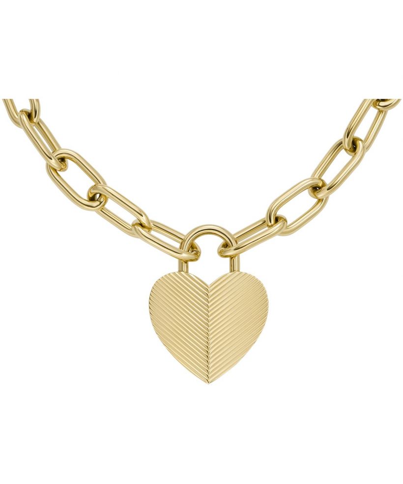 Naszyjnik Fossil Harlow Linear Texture Heart