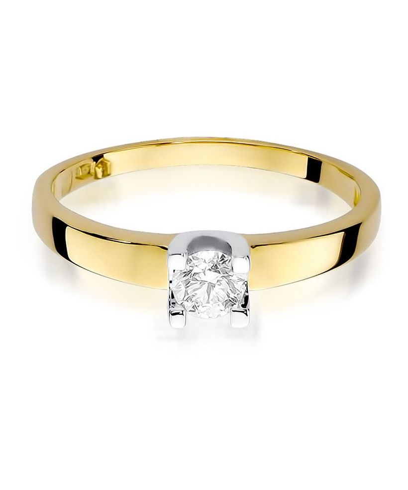 Pierścionek Bonore Elegant Chiudunoze złota próby 585 z diamentem 0,25 ct