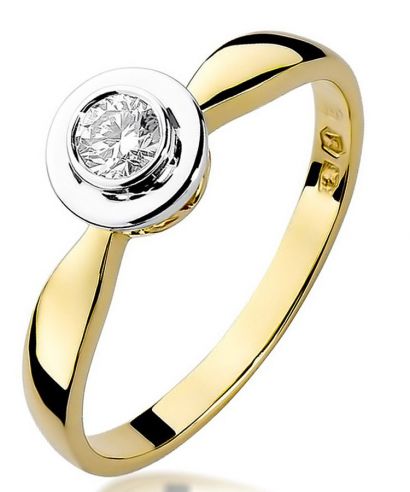 Pierścionek Bonore Elegant Monvalleze złota próby 585 z diamentem 0,15 ct
