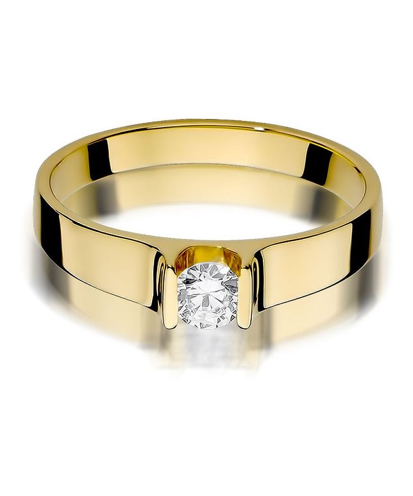 Pierścionek Bonore Elegant Valtortaze złota próby 585 z diamentem 0,23 ct