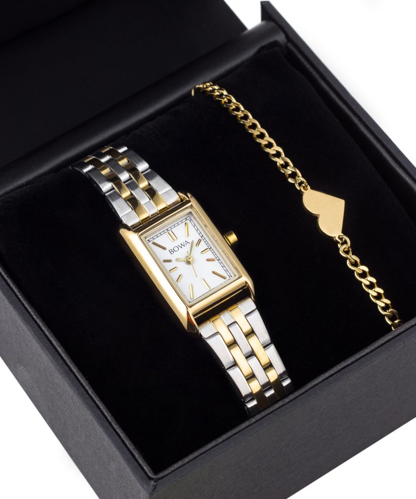 Zegarek damski BOWA Paris White Silver-Gold Steel 20 Gift Set