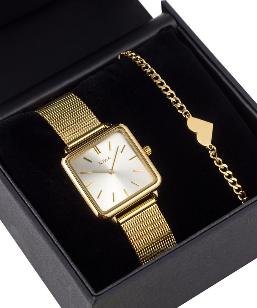 Zegarek damski BOWA Vienna Full-Gold Mesh 29 Gift Set