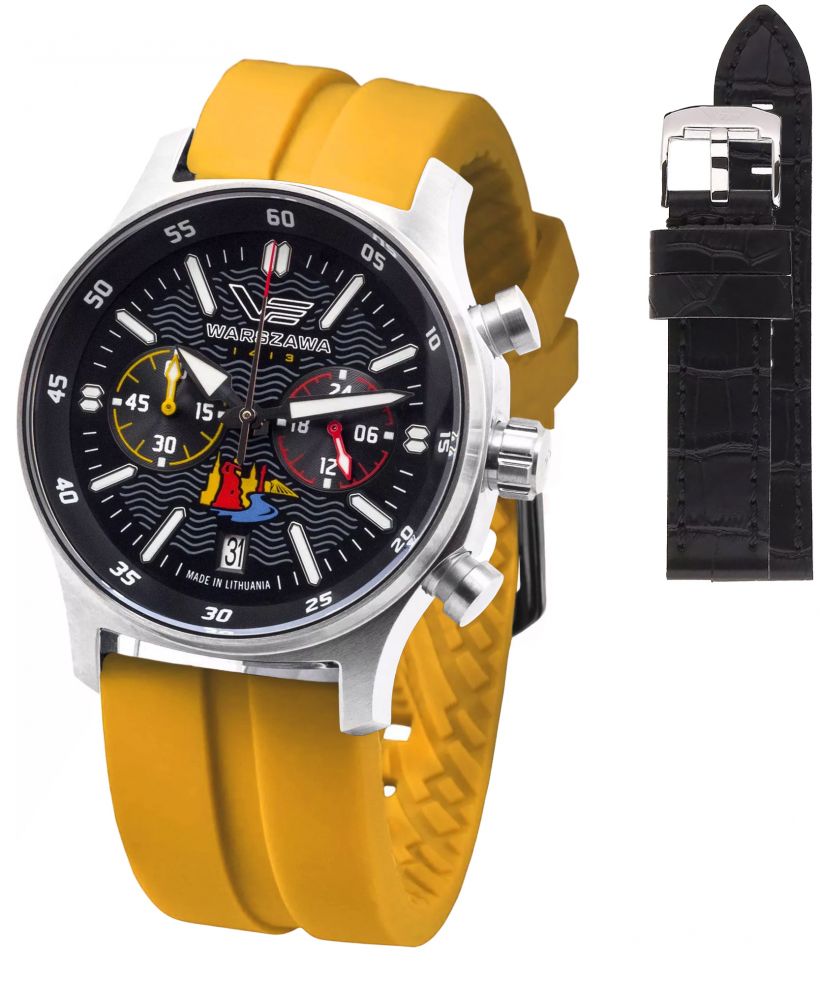 Zegarek męski Vostok Europe Miasta Polski Warszawa Chrono Limited Edition + pasek Vostok
