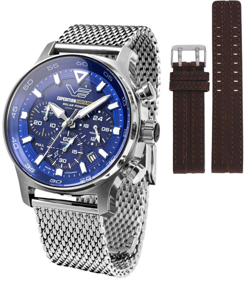 Zegarek męski Vostok Europe Expedition South Pole Solar Power Chronograph Limited Edition SET + pasek Vostok