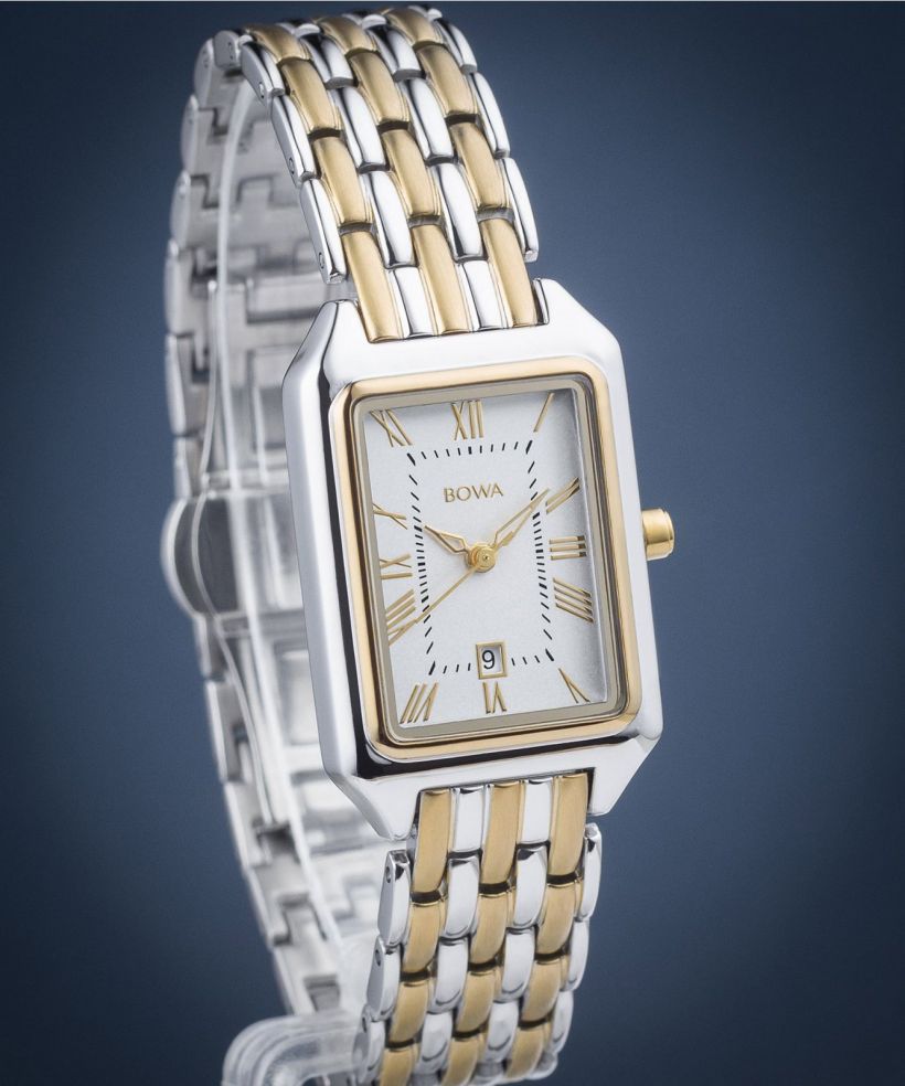 Zegarek damski BOWA Barcelona White Silver-Gold Steel 23