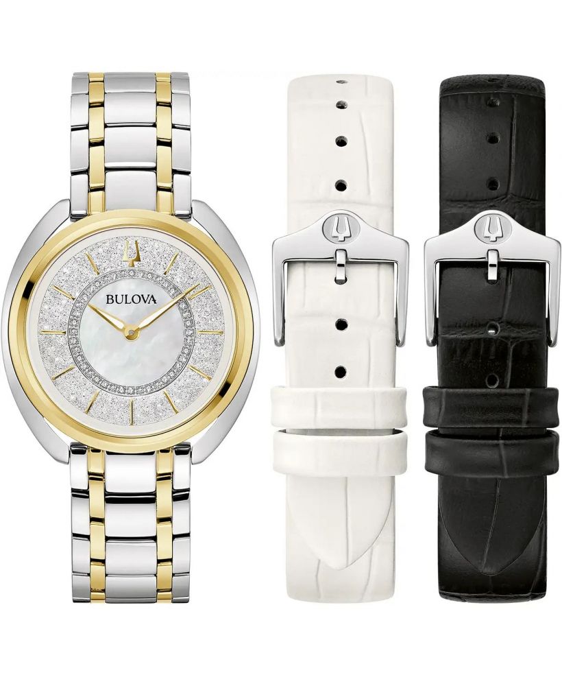 Zegarek damski Bulova Duality Diamonds Gift Set