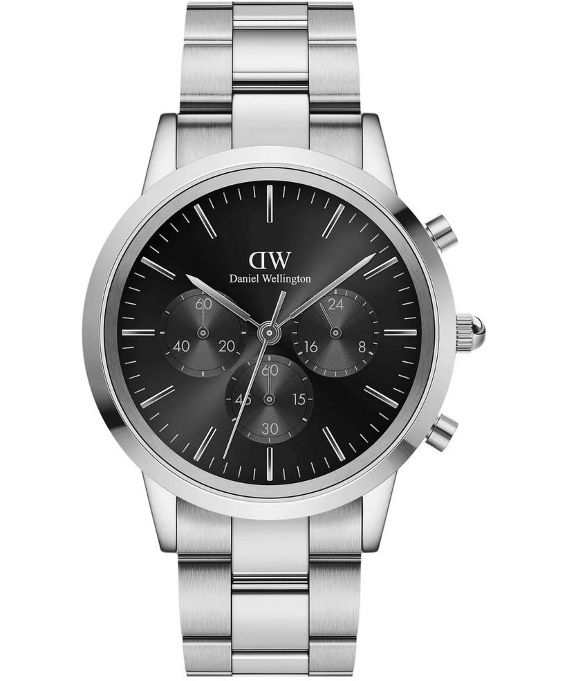 Zegarek męski Daniel Wellington Iconic Chronograph Link Onyx S 42