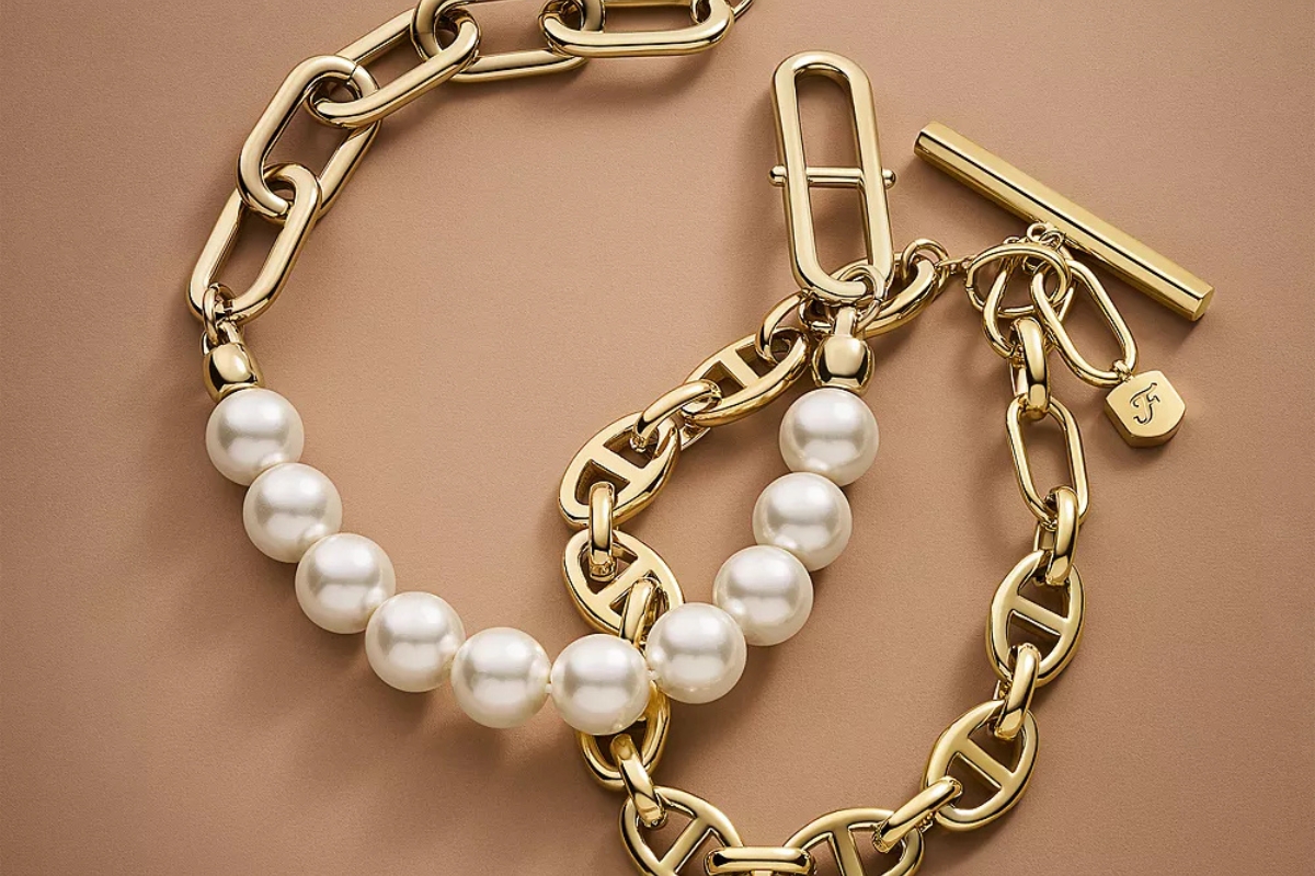bransoletka z perłami Fossil Pearl D-Link JF04729710