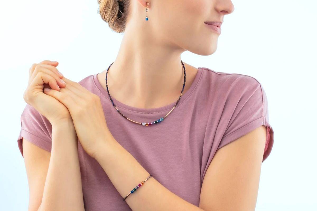 Naszyjnik Coeur de Lion GeoCUBE® Mini Cubes Multicolour