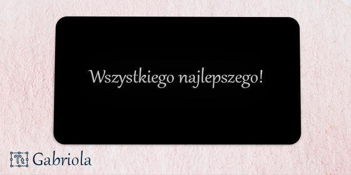 Grawerowanie na tabliczce Gabriola