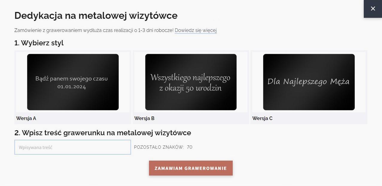 Instrukcja grawerowanie zamawianie na Bonore.pl